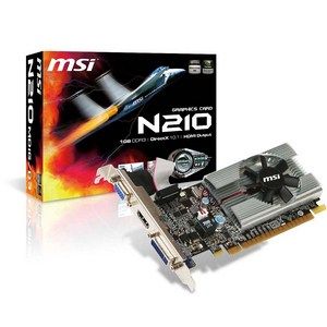 PLACA VIDEO PCI EXP 1 GB NVIDIA N210GT DDR3 64 BITS 589M MSI
