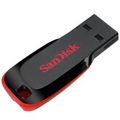 PEN DRIVE 8 GB USB SANDISK CRUZER BLADE PRETO / VERMELHO