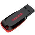 PEN DRIVE 8 GB USB SANDISK CRUZER BLADE PRETO / VERMELHO