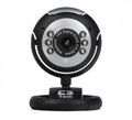 WEB CAM C3 30 MP USB MICROFONE INTEGRADO C/ 6 LEDS PRETO / P