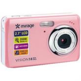 CAMERA DIGITAL MULTILASER MIRAGE VISION 14MP ROSA BATERIA