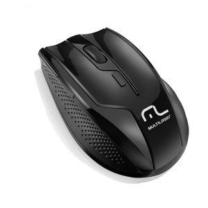 MOUSE OPTICO SEM FIO USB MULTILASER 6 BOTOES PRETO MO165