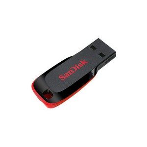 PEN DRIVE 32 GB USB SANDISK CRUZER BLADE PRETO / VERMELHO